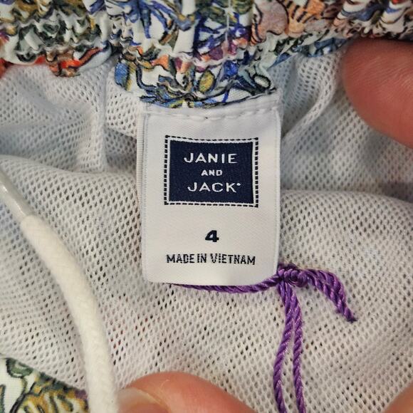 Janie and Jack Liberty Print Dinosaur Swim Shorts Boys Size 4 New Summer Beach - Picture 5 of 6